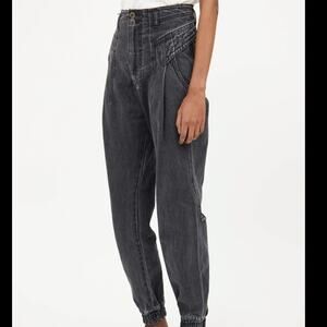 Retrofête Black Myla Pleat Jogger Jeans